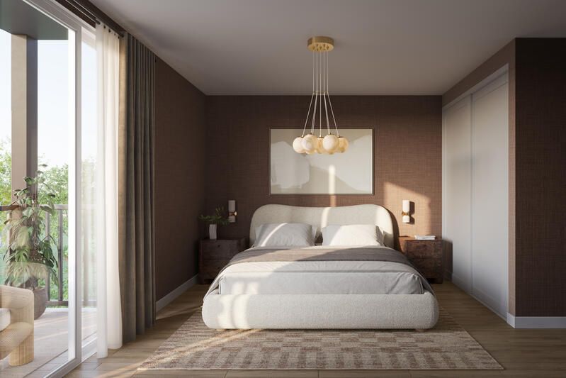 Aura Lakeview Village in Mississauga by Caivan townhome bedroom Aura Lakeview Village in Mississauga by Caivan townhome bedroom